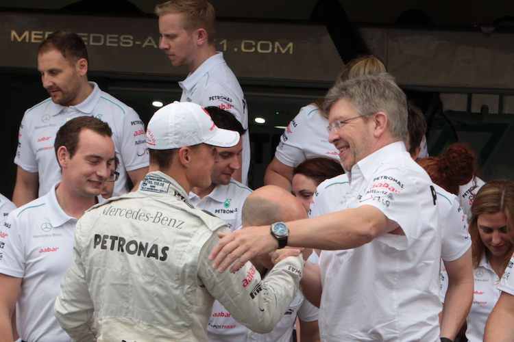 Starkes Team: Michael Schumacher und Ross Brawn