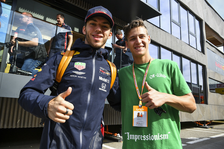 Fabio Quartararo und Pierre Gasly 2019 in Barcelona