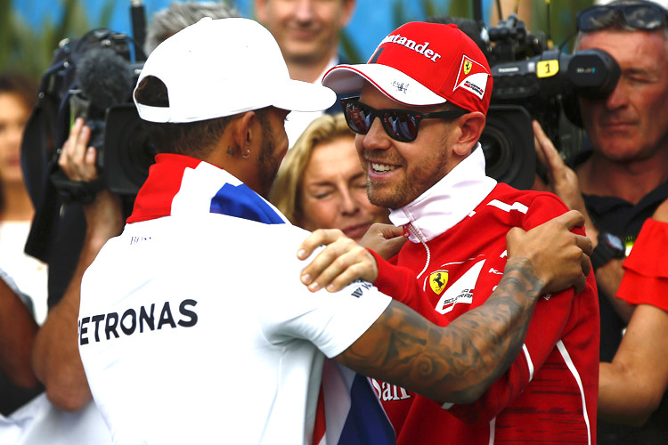 Lewis Hamilton und Sebastian Vettel