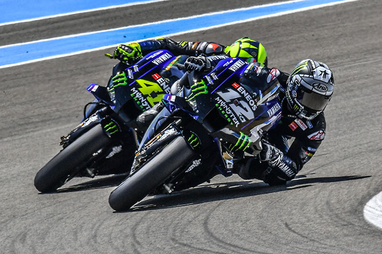 Maverick Viñales und Valentino Rossi auch in Brünn Rad an Rad?