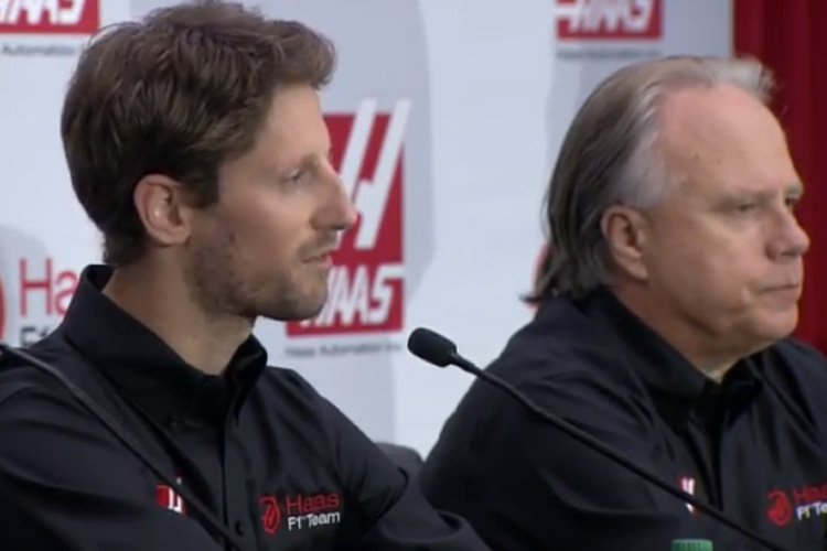 Romain Grosjean mit Gene Haas