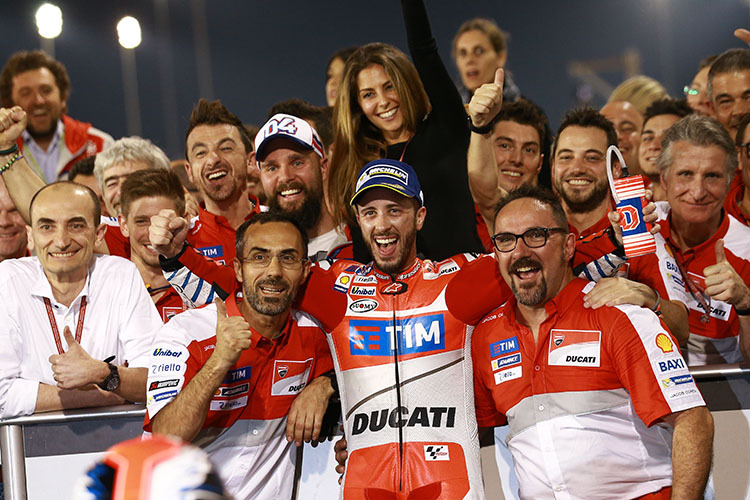 Andrea Dovizioso feierte in Katar mit dem Ducati-Team Platz 2