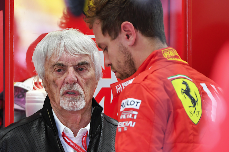 Bernie Ecclestone und Sebastian Vettel