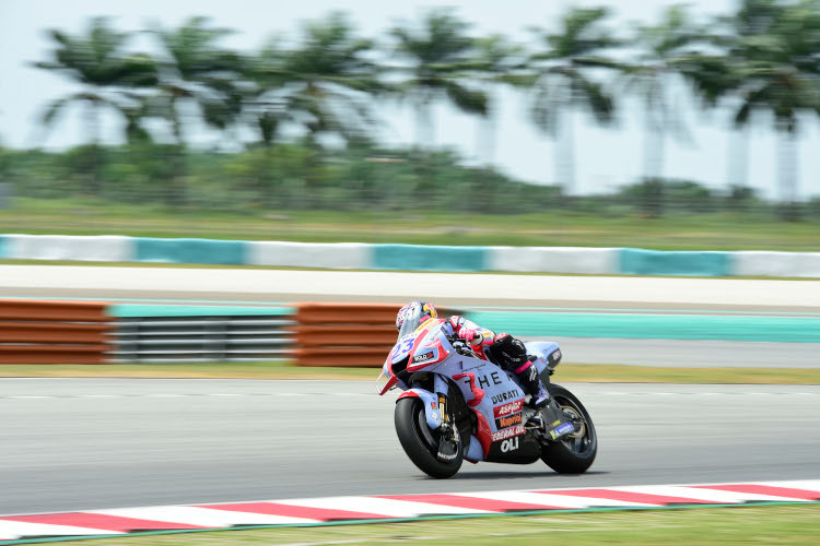 Enea Bastianini mit den 2022er-Gresini-Farben in Sepang