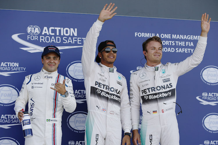 Die Schnellsten des Qualifyings: Massa, Hamilton, Rosberg