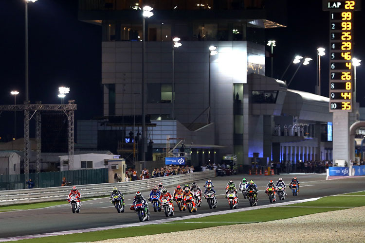 Die MotoGP-Piloten beim Grand Prix von Katar 2016