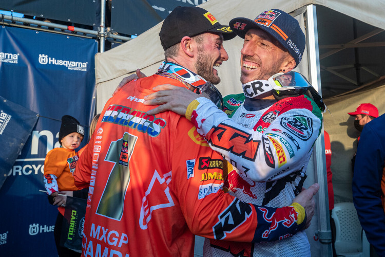 Bis vor einem Jahr noch Rivalen auf der Strecke: Jeffrey Herlings und Tony Cairoli