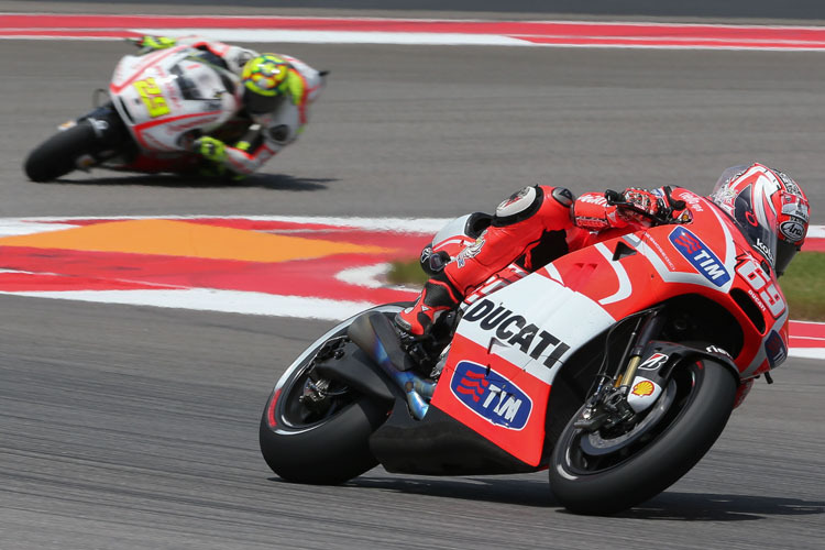 Texas-GP: Nicky Hayden (69) vor Iannone