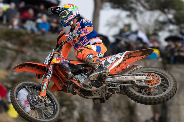 Jorge Prado gewann den ersten MX2-Lauf in Schweden