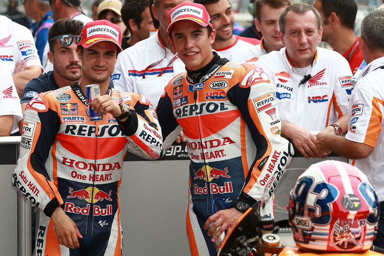 Hoffen auf ein gutes Rennen in Australien: Dani Pedrosa (li.) und Marc Márquez