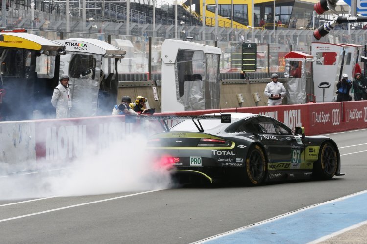 Bei Aston Martin stand während des Vortests zu den 24 Stunden von Le Mans ein Motorwechsel an
