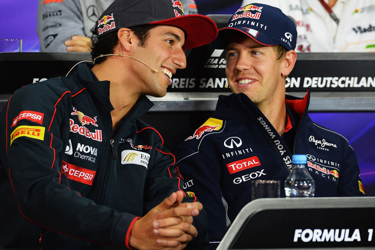 Daniel Ricciardo und Sebastian Vettel