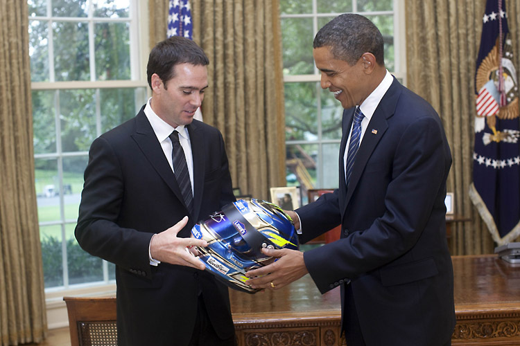 Jimmie Johnson President Barack Obama Helmet