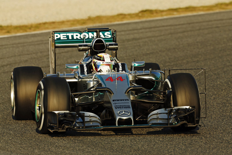Elf Runden drehte Lewis Hamilton, dann war sein Testtag gelaufen