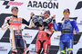 Die Top-3 von Aragón: Marc Márquez, Pecco Bagnaia und Joan Mir (v.l.)
