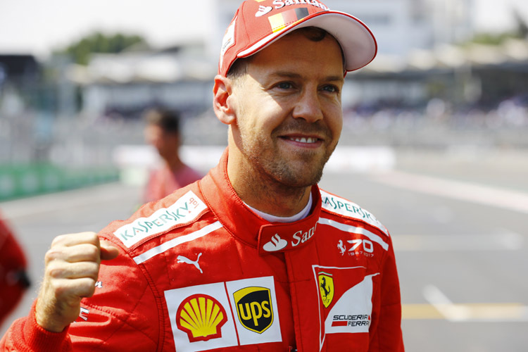 Sebastian Vettel darf von der Pole ins 18. Rennen der Saison starten