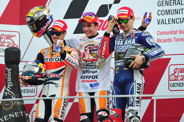 Valencia-GP 2013: Pedrosa, Weltmeister Márquez und Lorenzo