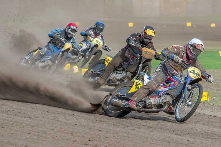 Auch diese vier wollen in Scheeßel vorne sein: 42 Stephan Katt (D), 333 Kenneth Kruse Hansen (D), 7 Bernd Diener (D), 95 Jesse Mustonen (FIN)