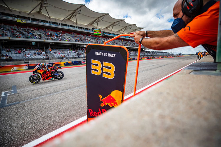 Brad Binder sicherte sich auf der KTM den 11. Startplatz