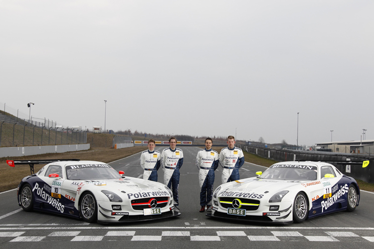 Das Polarweiss-Team für das ADAC GT Masters