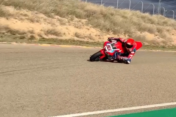 Marc Márquez beim Training in Aragón