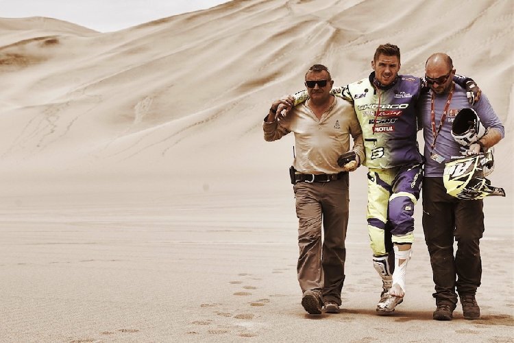 Viele Motorradpiloten werden die Rallye Dakar nicht zu Ende fahren können