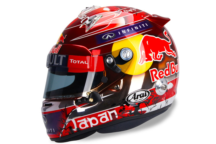 Der neue Helm von Sebastian Vettel für den Japan-GP