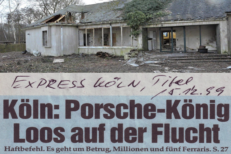 Warten auf den Abriss: Verfallene Loos-Villa im Kölner Stadtteil Marienburg im März 2021. Der tiefe Fall: Schlagzeile auf der Titelseite der Kölner Boulevard-Zeitung «Express» 