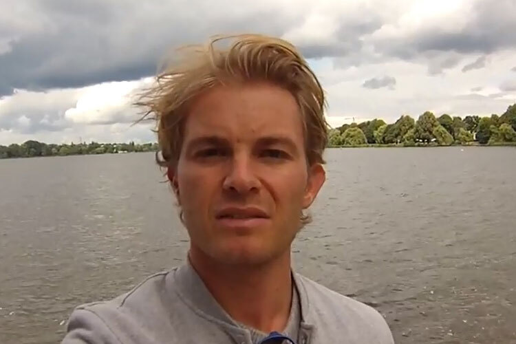 Nico Rosberg beim Video-Blog-Dreh in Hamburg