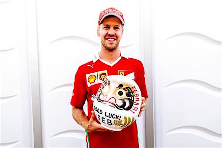 Sebastian Vettel und sein Daruma