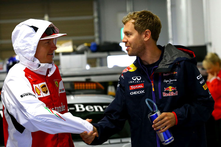 Kimi Räikkönen und Sebastian Vettel verstehen sich auch ausserhalb des Fahrerlagers gut