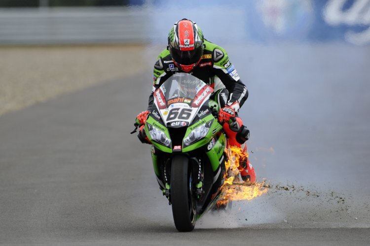 Für den vielleicht spektakulärsten Motorschaden in der Superbike-WM aller Zeiten sorgte Tom Sykes in Russland 2013