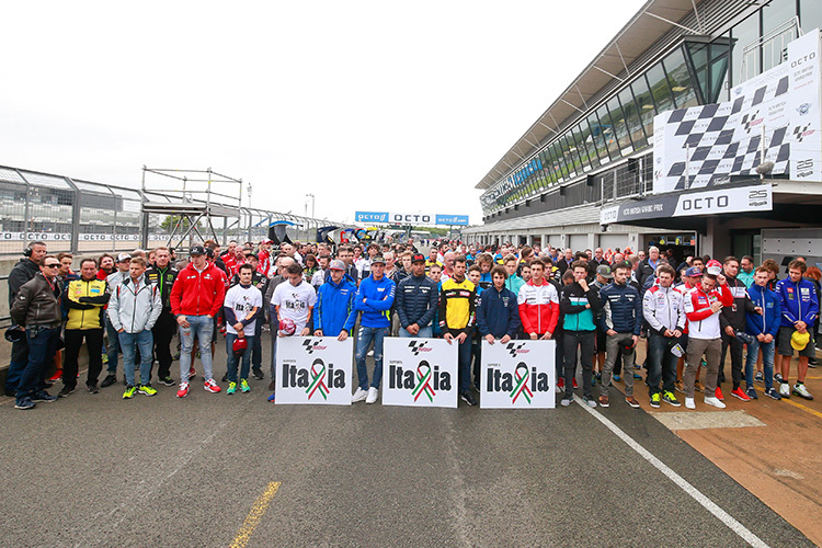 Die MotoGP-Gemeinschaft spendet für Italiens Erdbebenopfer