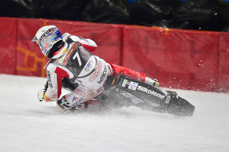 Franz Zorn fuhr bei der Eisspeedway-EM nur das Training