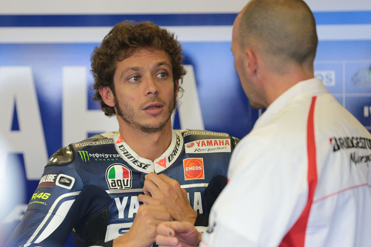 Valentino Rossi mit Bridgestone-Techniker Pit Baumgartner