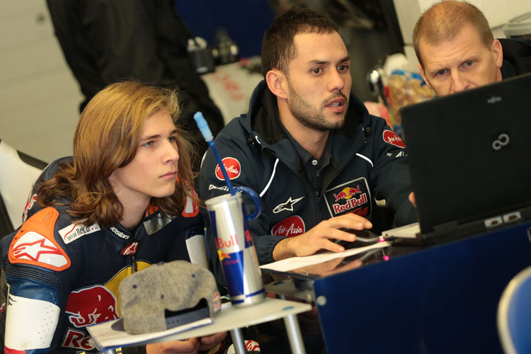 Jerez-Test im November: Karel Hanika (li.) und Teamchef Ajo (re.)