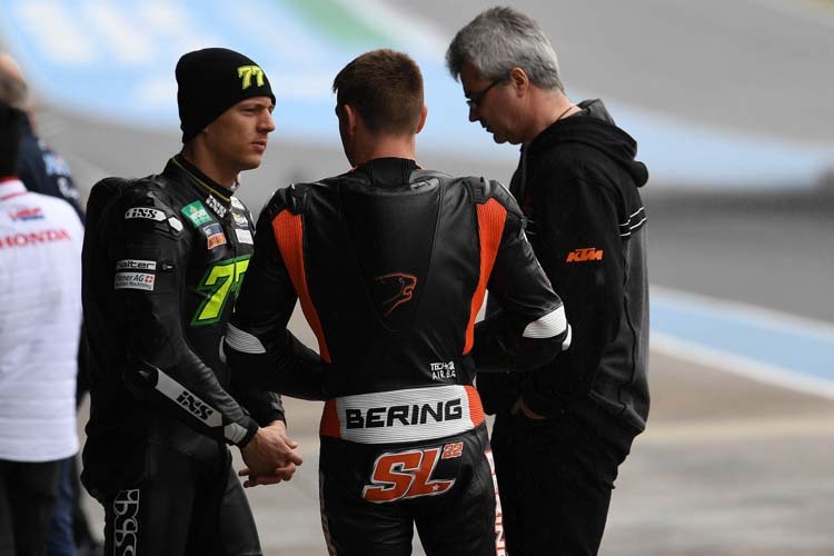 Domi Aegerter mit Sam Lowes und Jochen Kiefer