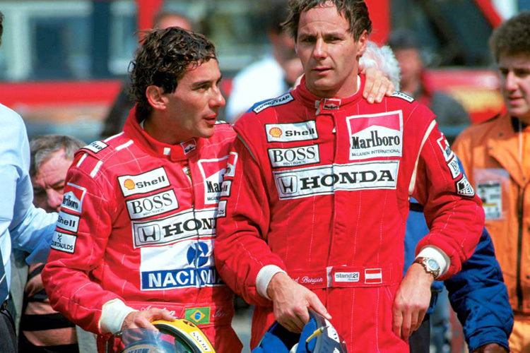 Ayrton Senna mit Gerhard Berger