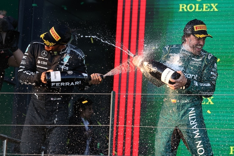 Lewis Hamilton und Fernando Alonso in Australian 2023
