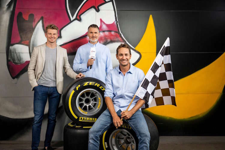 Nico Hülkenberg, Andreas Gröbl und Mathias Lauda