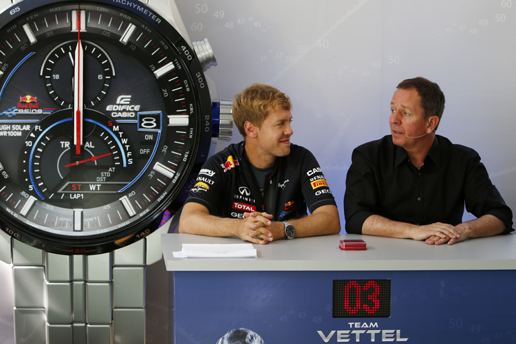 Sebastian Vettel und Martin Brundle