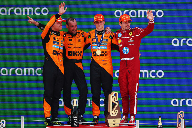 Norris, Piastri, Leclerc