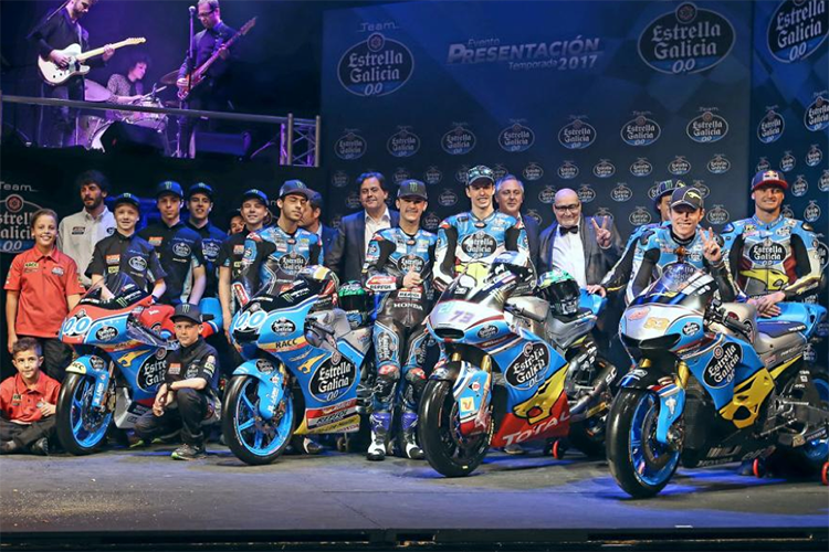 Das Junioren-, Moto3-, Moto2- und MotoGP-Aufgebot von Estrella Galicia 0,0 