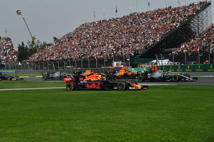 Max Verstappen und Lewis Hamilton