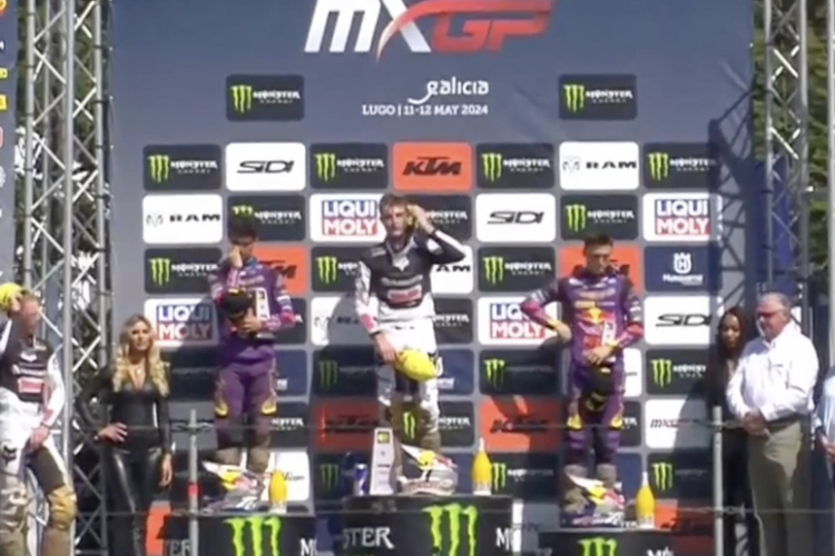 Das MX2-Podium in Lugo