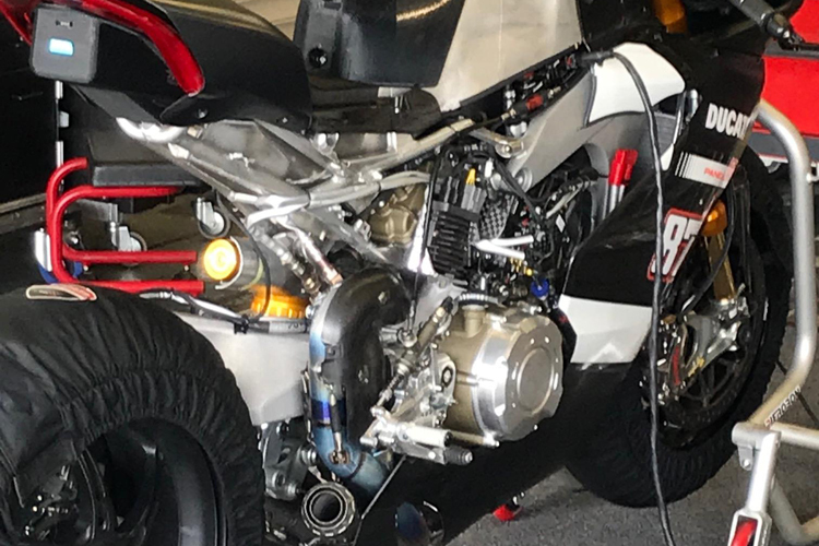 Blick auf den neuen Ducati-V4-Motor