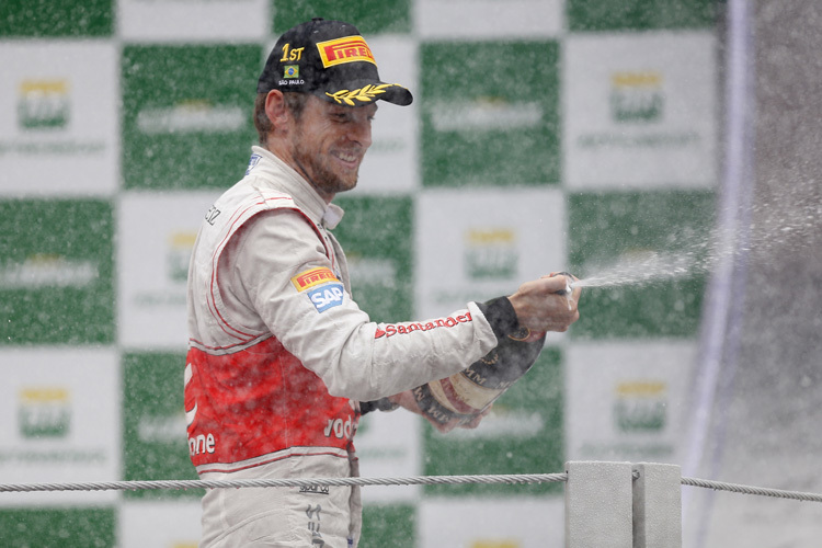 Jenson Button: Zum Abschluss 2012 gab's Champagner