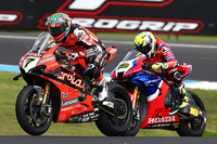 Chaz Davies (7) und Alvaro Bautista überholten in Australien die meisten Gegner