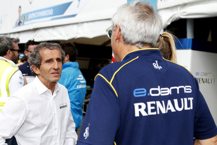 Renault-Markenbotschafter Alain Prost (links)