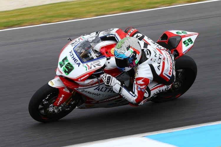 Niccolò Canepa mit seiner Evo-Ducati auf Phillip Island